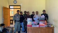 Satgas CHT Sumbawa menyita belasan ribu batang rokok ilegal.